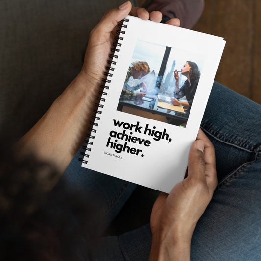 Spiral notebook "Work High, Achieve Higher"